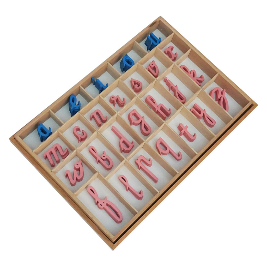 Moveable Alphabet Cursive Large Wooden