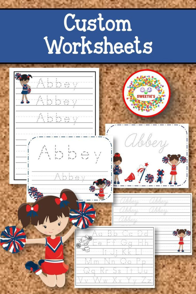 Name Tracing Handwriting Worksheet Personalized Name | Etsy Inside Tracing Her Name