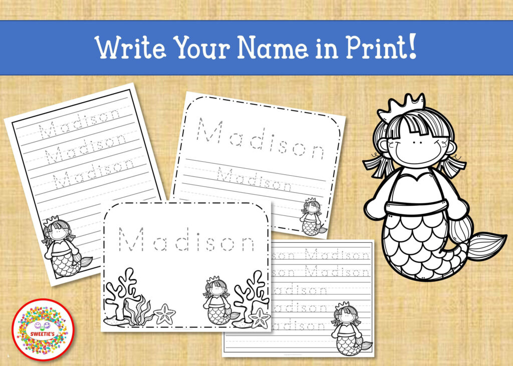 Name Tracing Handwriting Worksheet Personalized Name | Etsy Regarding Tracing Name Madison