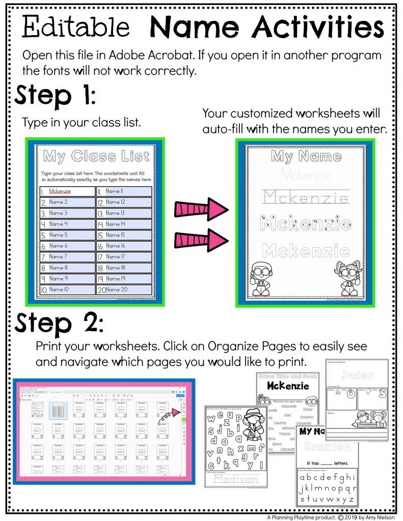 Name Tracing Worksheets   Planning Playtime | Name Tracing