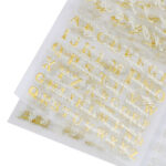 New 24Sheets English Alphabets Design Nail Art Stickers Nail Decor Decal  Diy 3D Women Fashion Golden English Letter Nail Sticker
