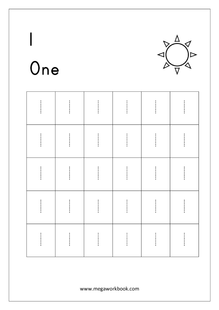 Number 1 Worksheets | Free Math Worksheets, Math Worksheets