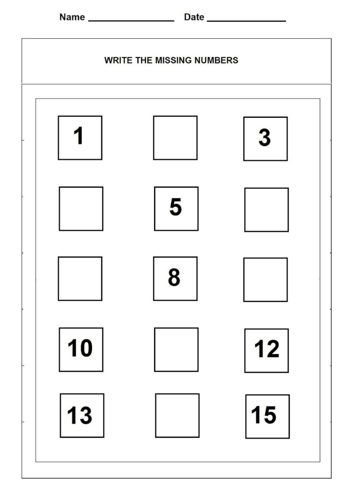 Number 15 Worksheet For Numbering Lesson | Preschool