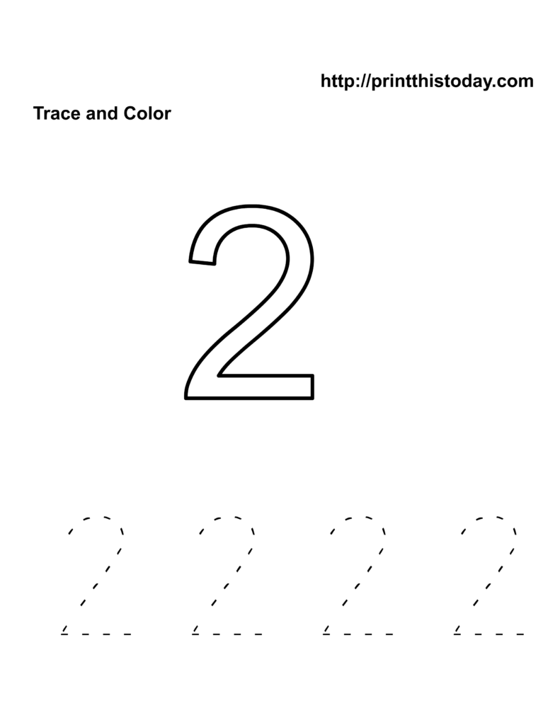 Number 2 Worksheet | Kids Activities