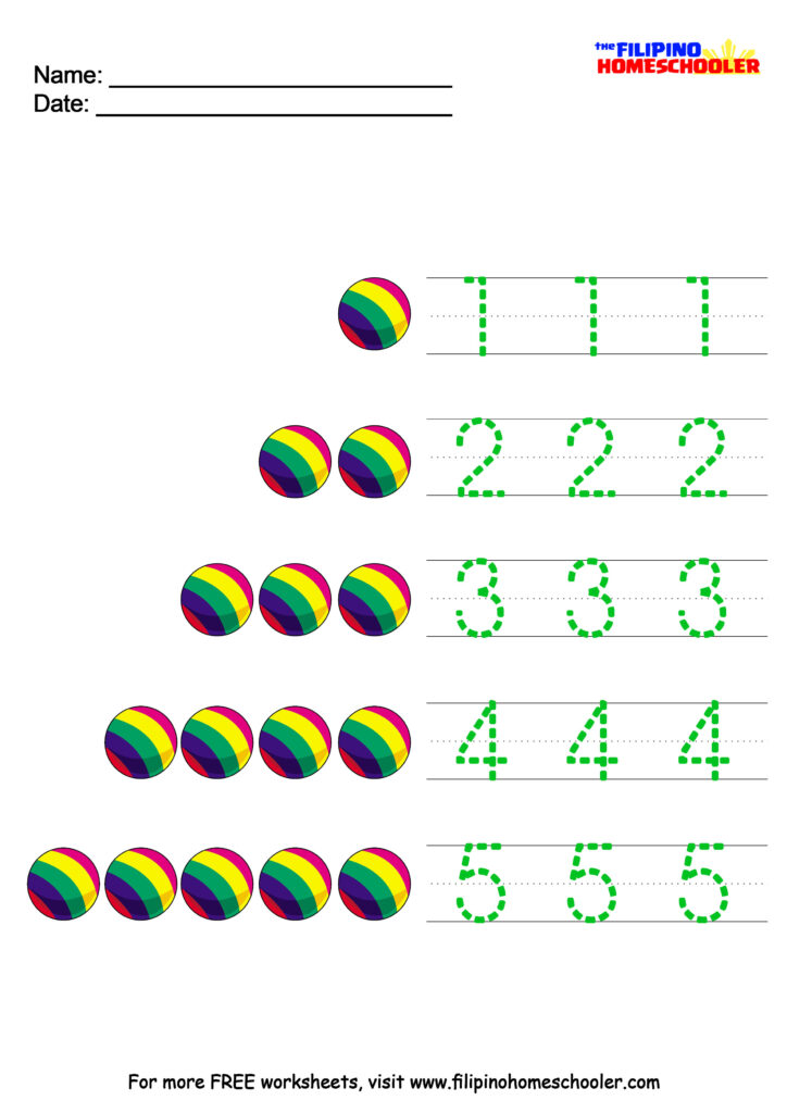 Number Recognition Worksheets 1 10 — The Filipino Homeschooler