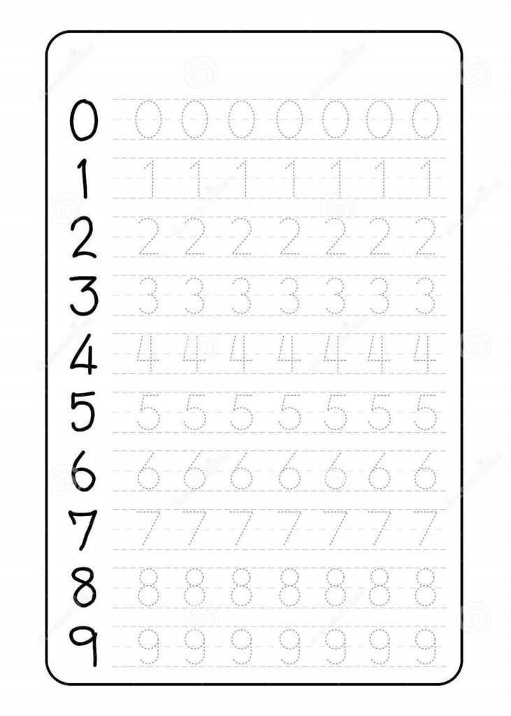 Number Trace Worksheets Preschool Tracing For Magic Math