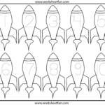 Number Tracing – 1 Worksheet | Space Preschool, Space Theme