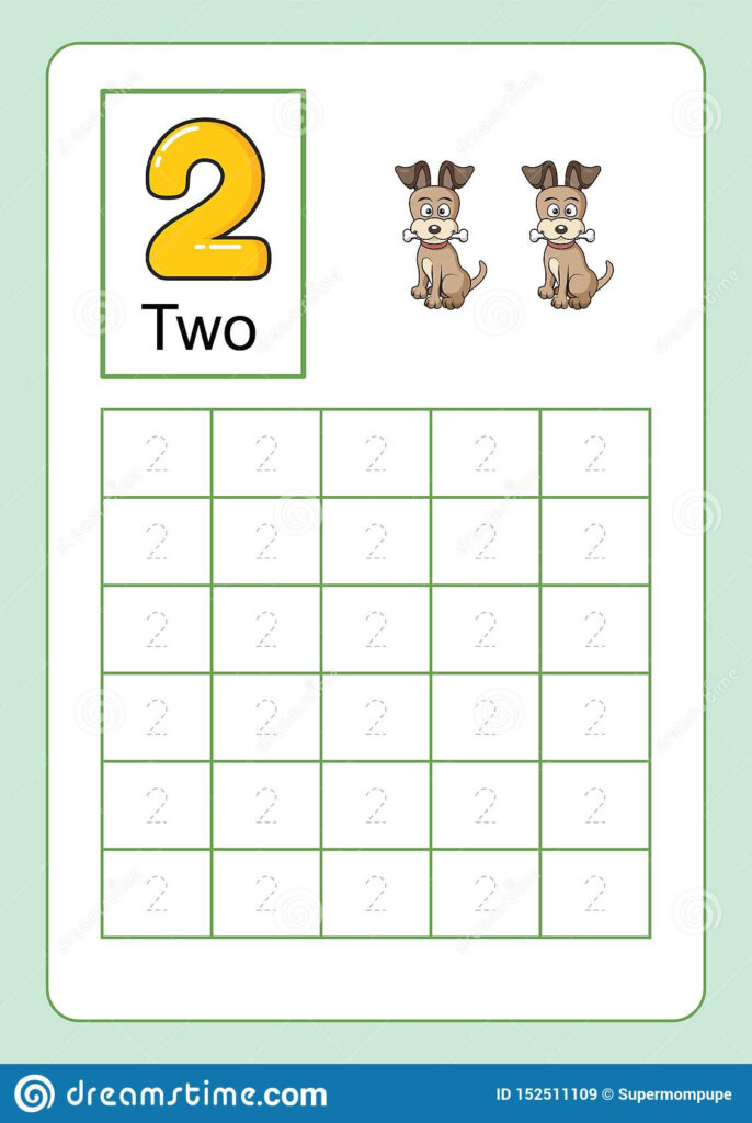 Number Tracing And Writing Worksheet For Kindergarten