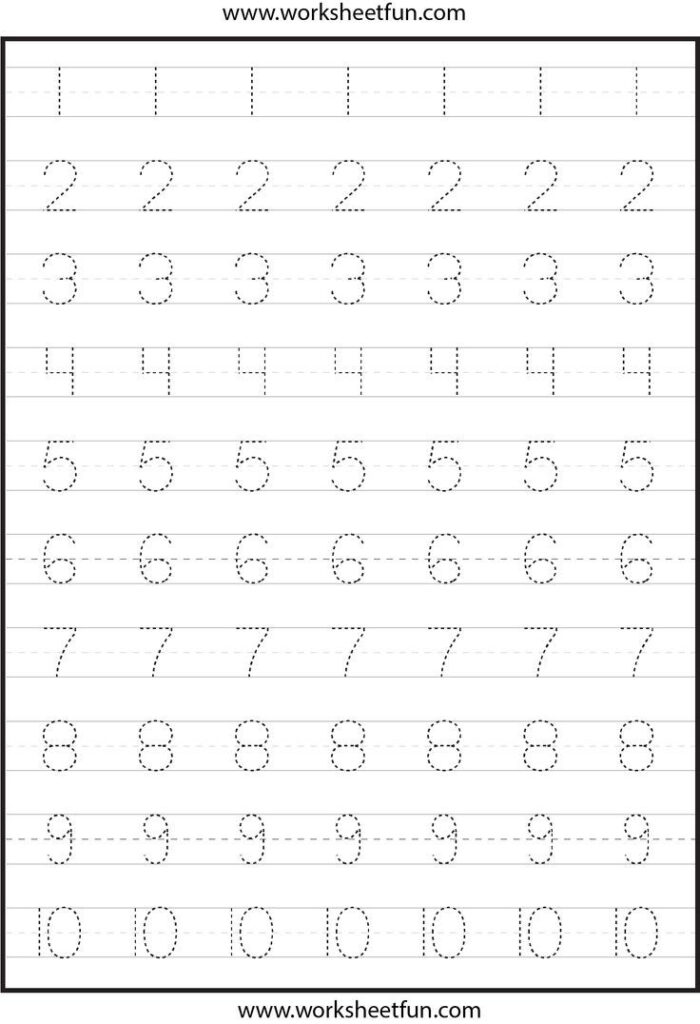 Number Tracing  This Actual Page | Tracing Worksheets