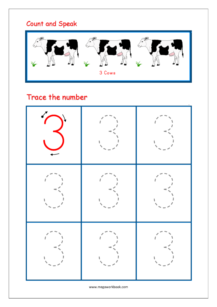 Number Tracing   Tracing Numbers   Number Tracing Worksheets