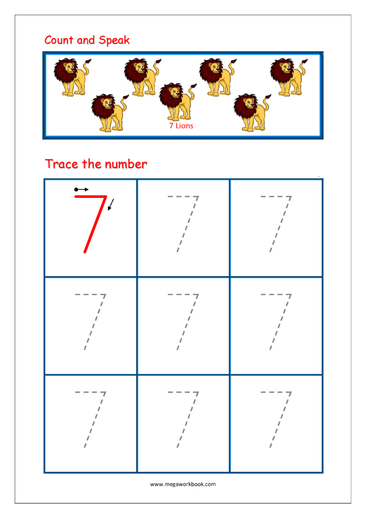 Number Tracing   Tracing Numbers   Number Tracing Worksheets