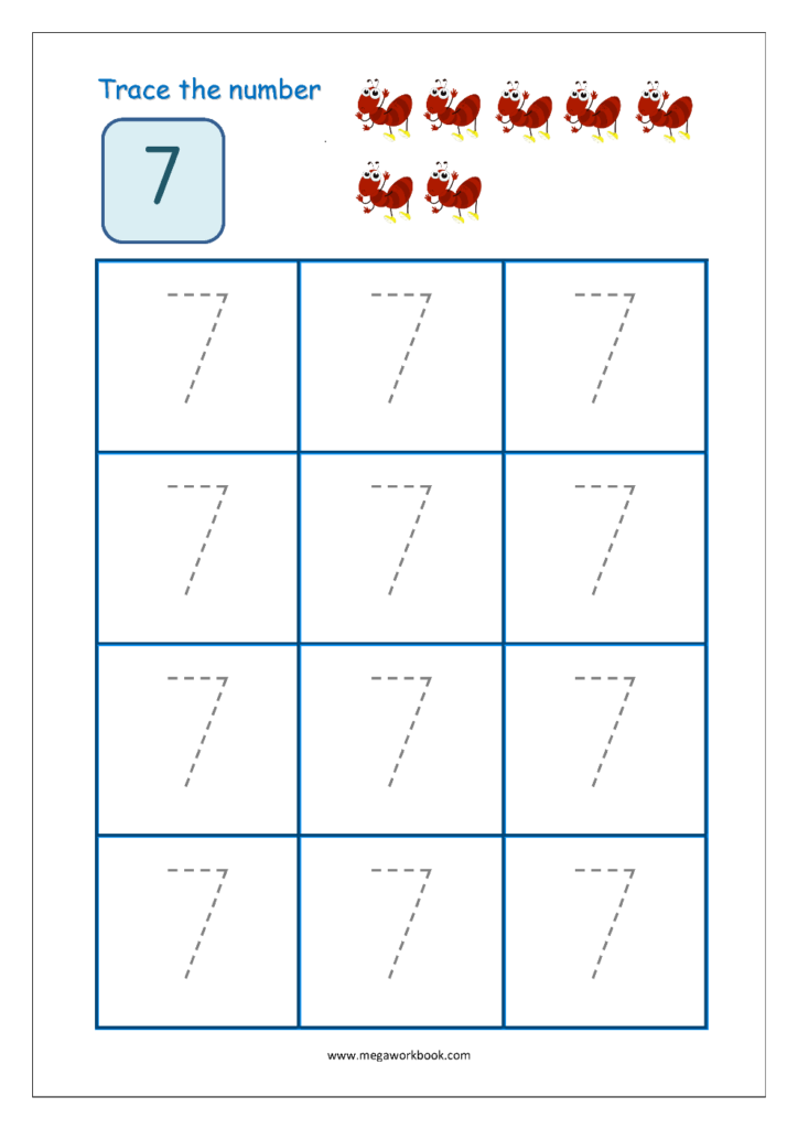 Number Tracing   Tracing Numbers   Number Tracing Worksheets