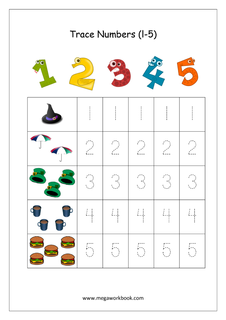 Number Tracing   Tracing Numbers   Number Tracing Worksheets