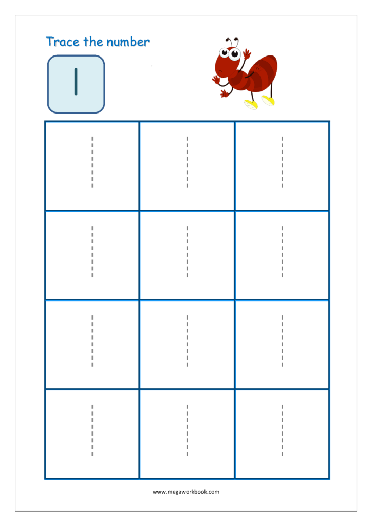 Number Tracing   Tracing Numbers   Number Tracing Worksheets