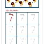 Number Tracing   Tracing Numbers   Number Tracing Worksheets Pertaining To Letter 7 Worksheets