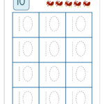 Number Tracing   Tracing Numbers   Number Tracing Worksheets With Letter 10 Worksheets
