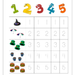 Number Tracing   Tracing Numbers   Number Tracing Worksheets With Letter 5 Tracing