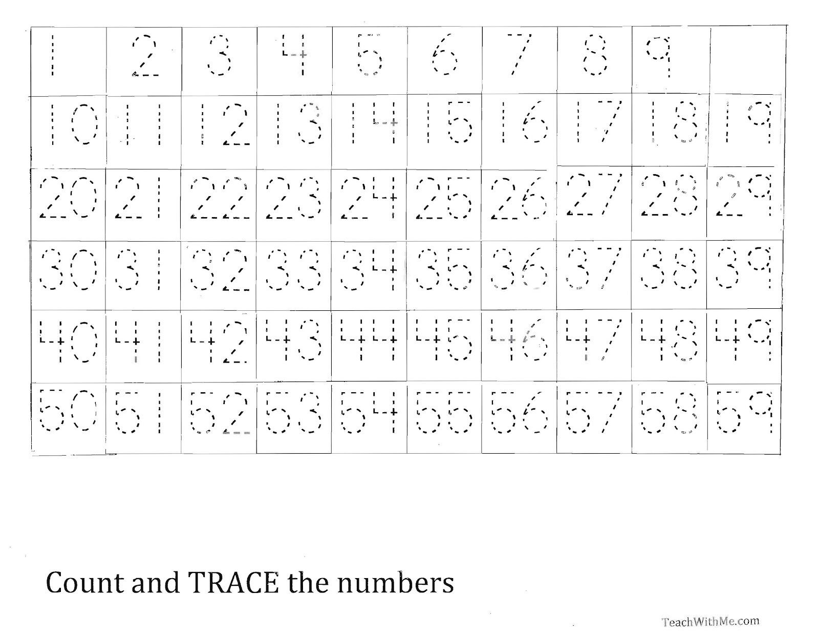Number Tracing Worksheet Printable Worksheets And Numbers