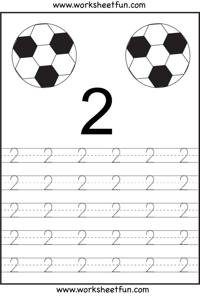 Number Tracing Worksheets For Kindergarten  1 10 – Ten