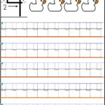 Number Tracing Worksheets For Preschool Kids Coloring