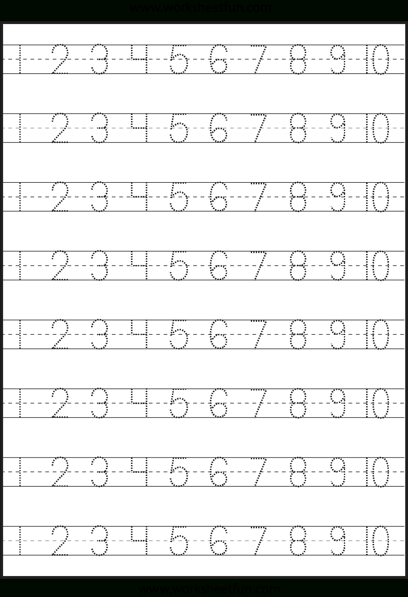 Number Tracing Worksheets Printable And Practicing Numbers