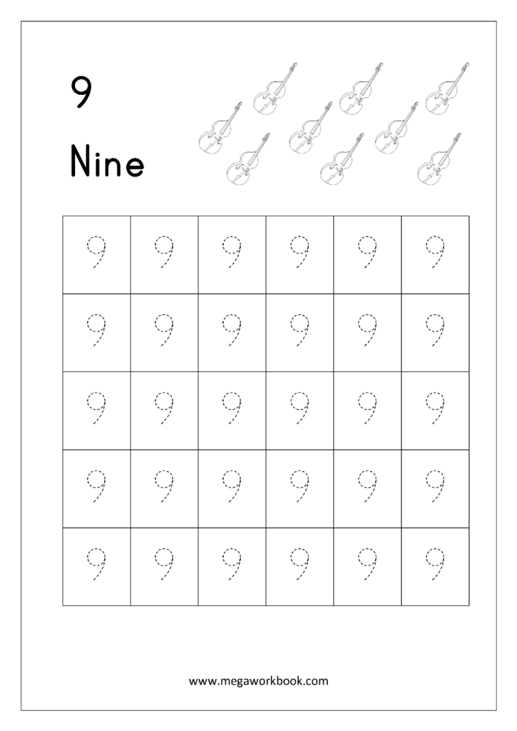 Number Tracing Worksheets   Tracing Numbers 1 To 10