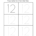 Number Twelve Writing, Counting And Identification Printable