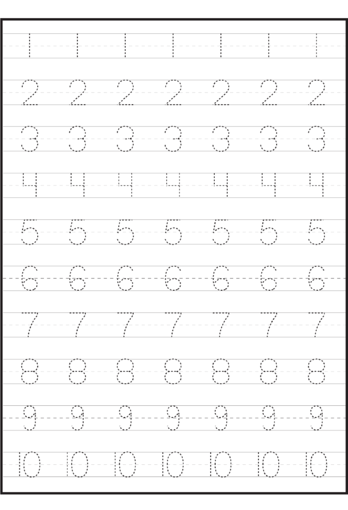 Number Worksheets For Children | Tracing Worksheets