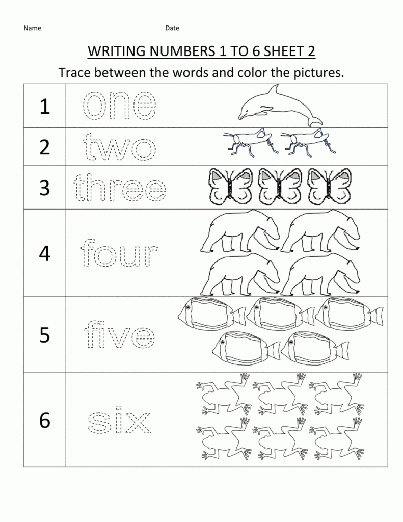 Numbers Worksheets For Children | Phonics Worksheets Grade 1