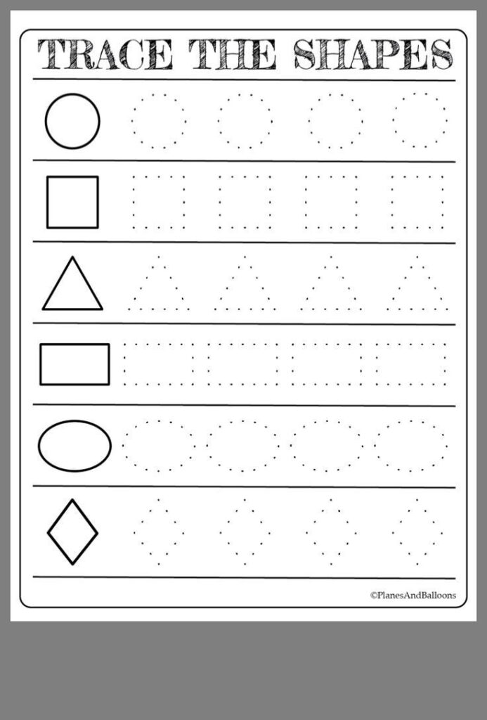 Numbersheet For Preschoolers Printable Tracing Line Vertical