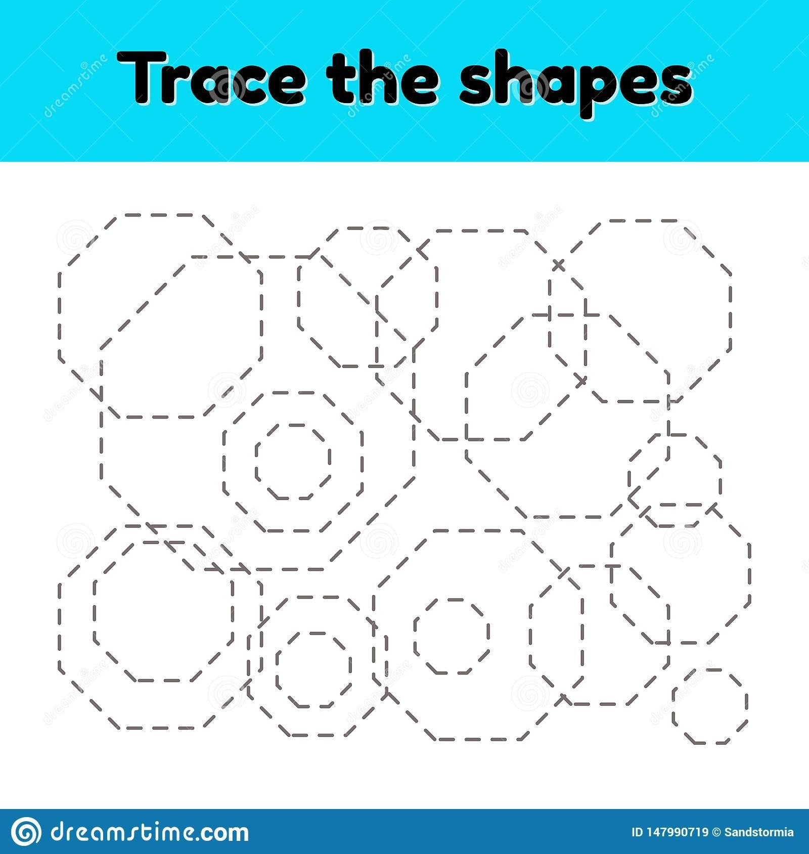 Octagon Worksheet For Preschoolers Educational Tracing