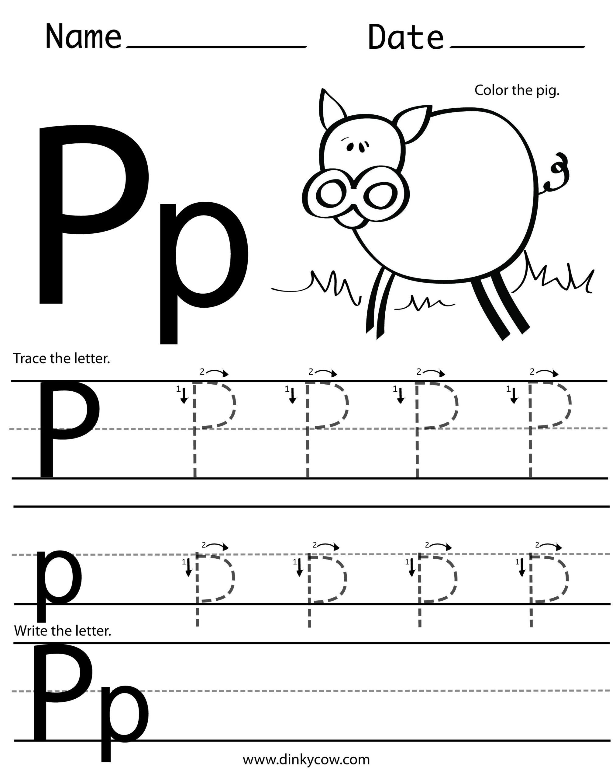P-Free-Handwriting-Worksheet-Print 2,366×2,988 Pixels pertaining to Letter P Tracing For Preschool