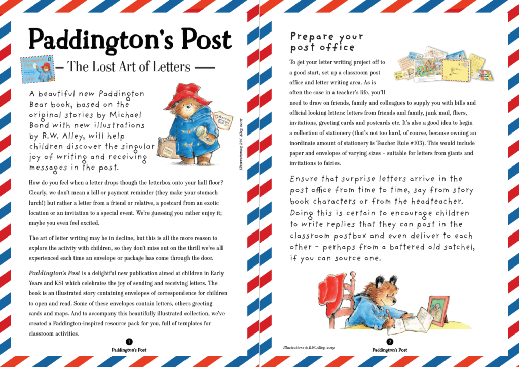 Paddington Letter Writing Lesson And Resources For Early Years For Key Stage 1 Alphabet Worksheets