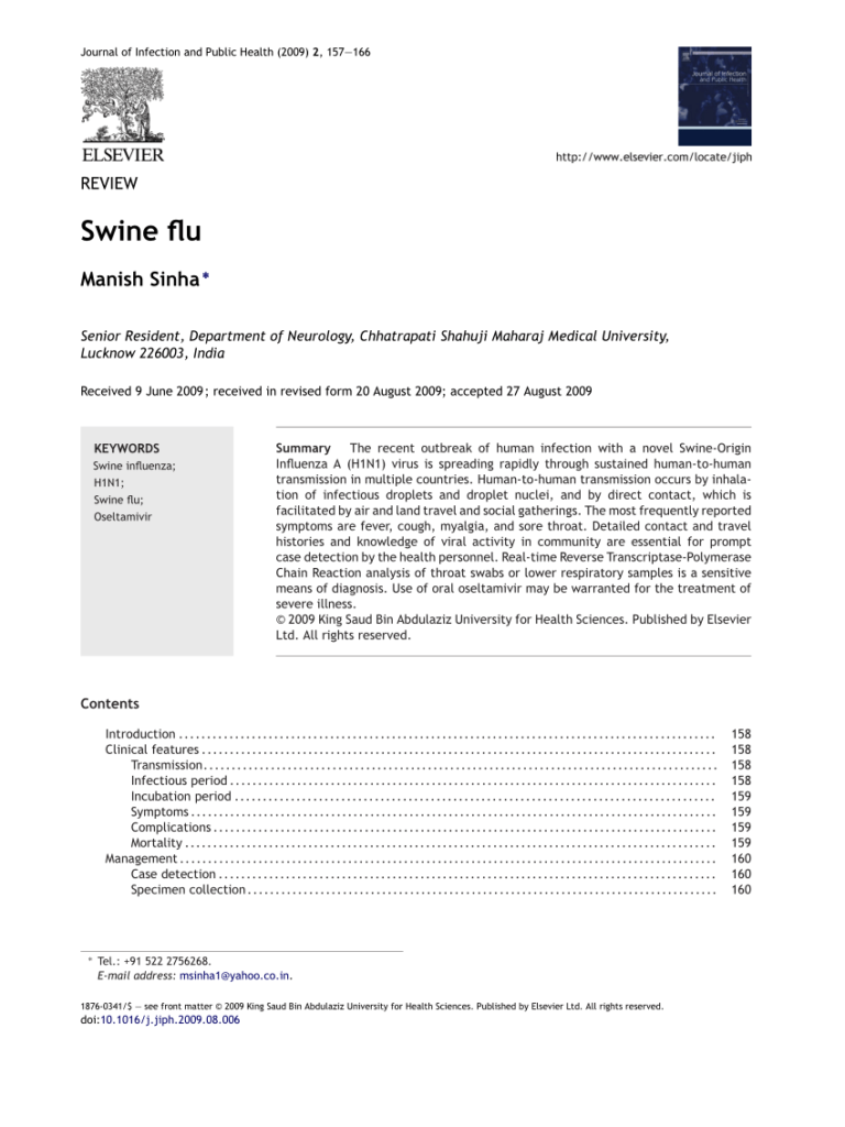 Pdf) Swine Flu