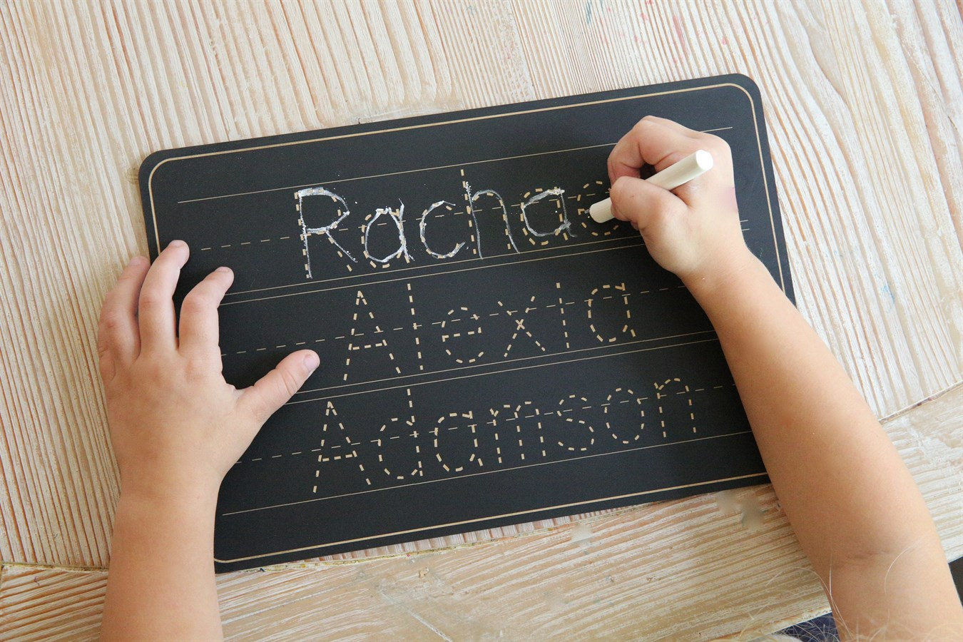 Personalized Name Trace Chalkboard throughout Name Tracing Personalized