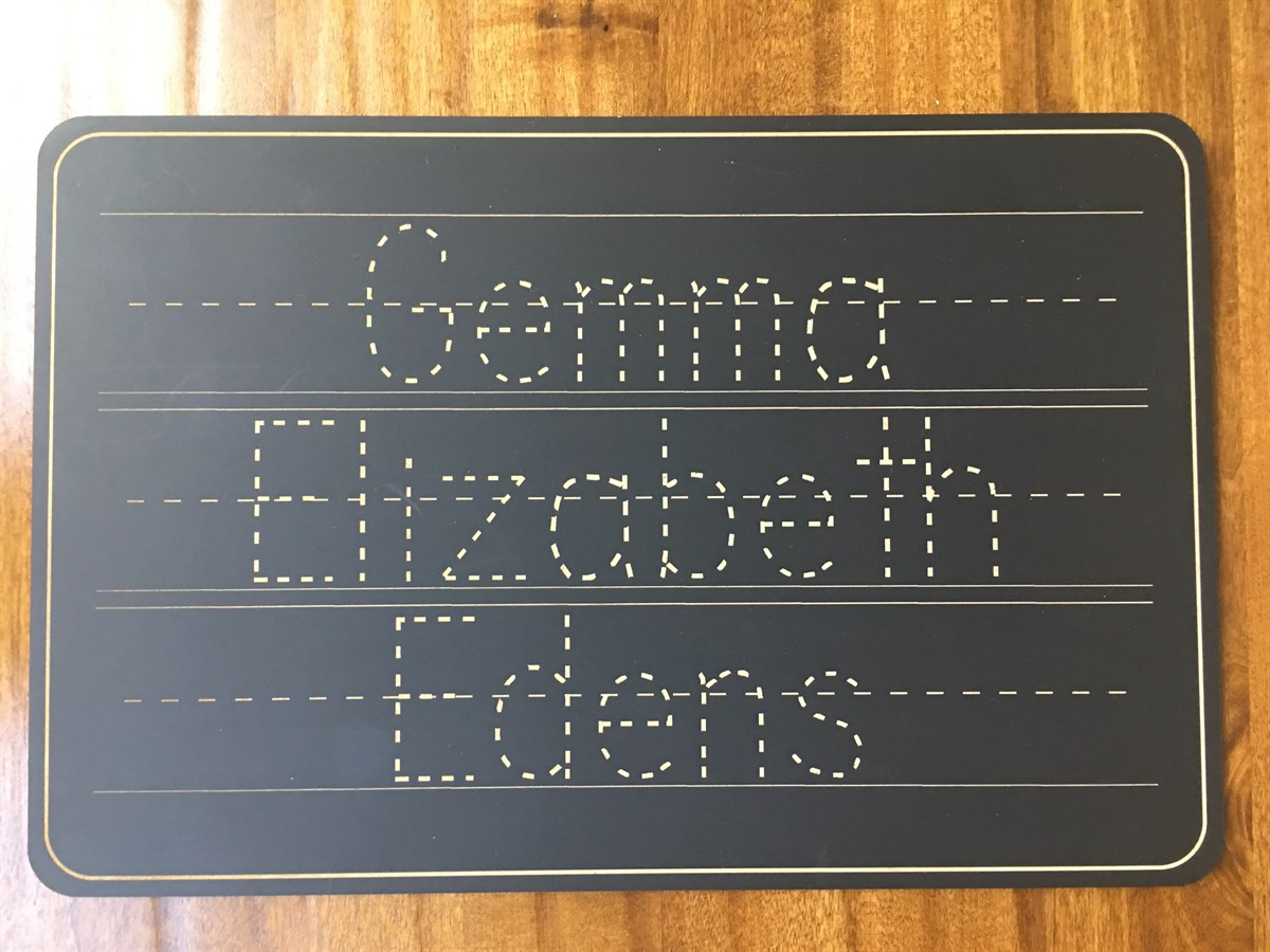 Personalized Name Trace Chalkboard within Name Tracing Chalkboard