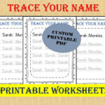 Personalized Trace Your Name Worksheets / Custom Name With Name Tracing Personalized