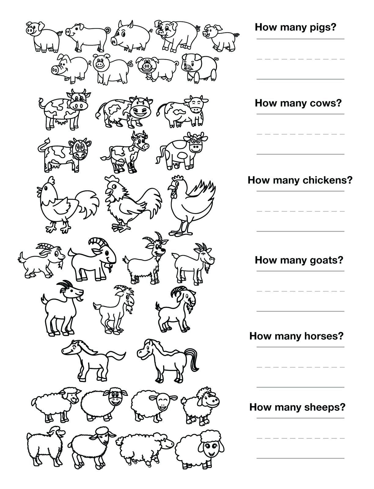 Pets Worksheets Preschool Kindergarten Schools For Printable