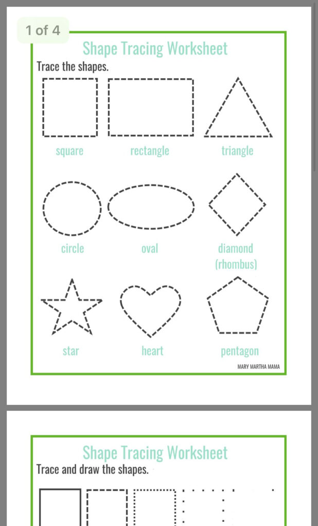 Pinamal Ahmad On Omar Kg Worksheets | Shape Tracing