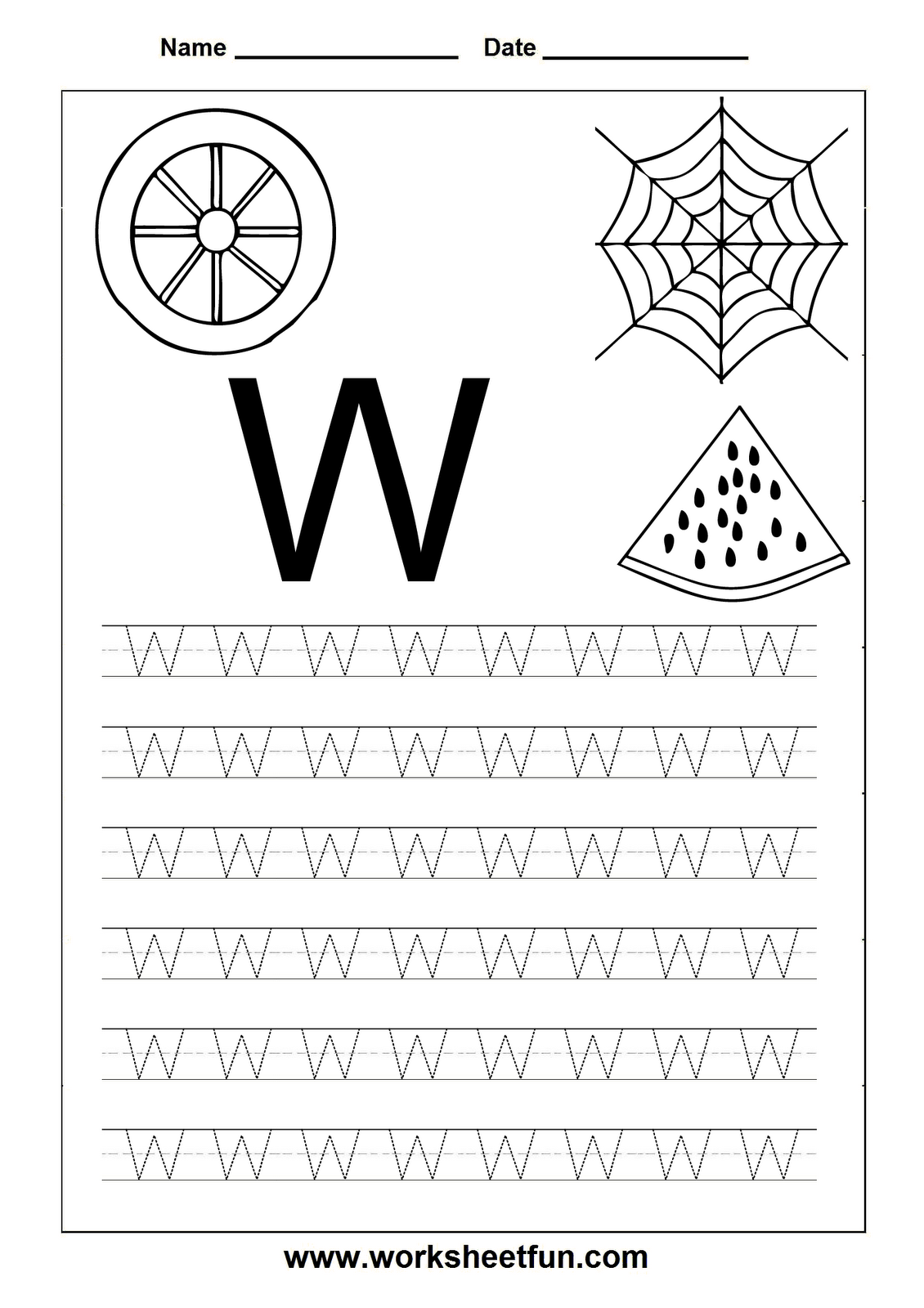 Pinanne Duddy On Education | Alphabet Tracing Worksheets with W Letter Tracing