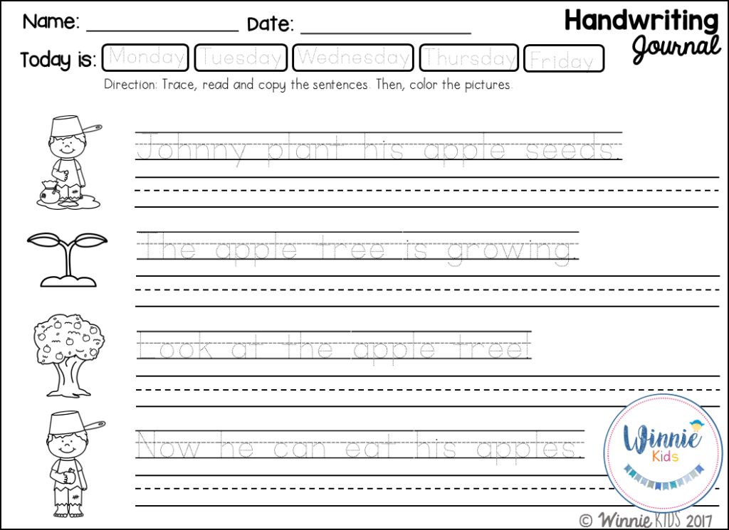 Practice Handwriting Sentences | Kids Activities