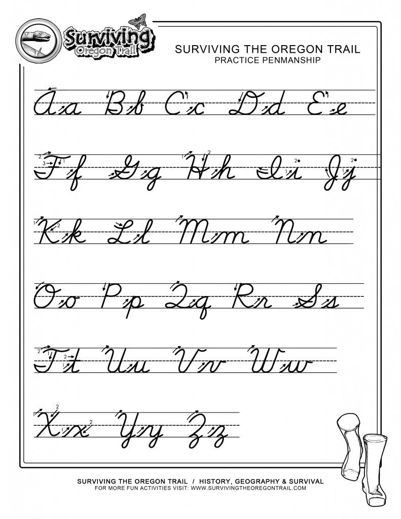 Practice Penmanship Free Abcs Printablesive Writing Alphabet