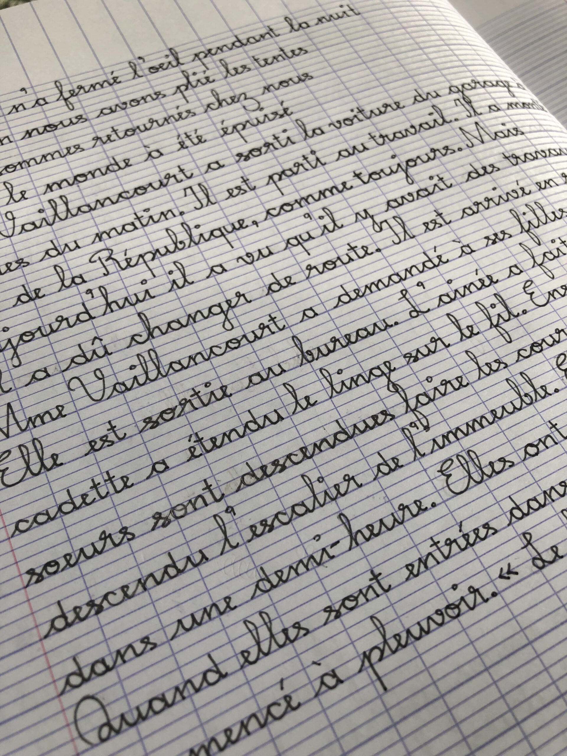 Practicing French Cursive While Practicing The French