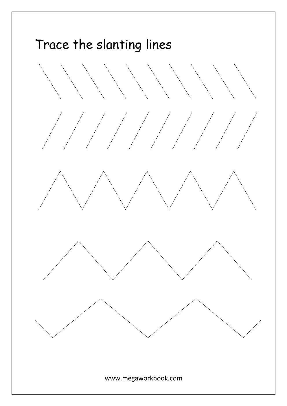 Preschool Line Tracing Worksheets | AlphabetWorksheetsFree.com