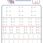 Preschool Letter E Tracing Worksheet   Different Sizes Inside Letter E Tracing Preschool