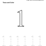 Preschool Number One Worksheet | Number 1 Tracing Worksheets