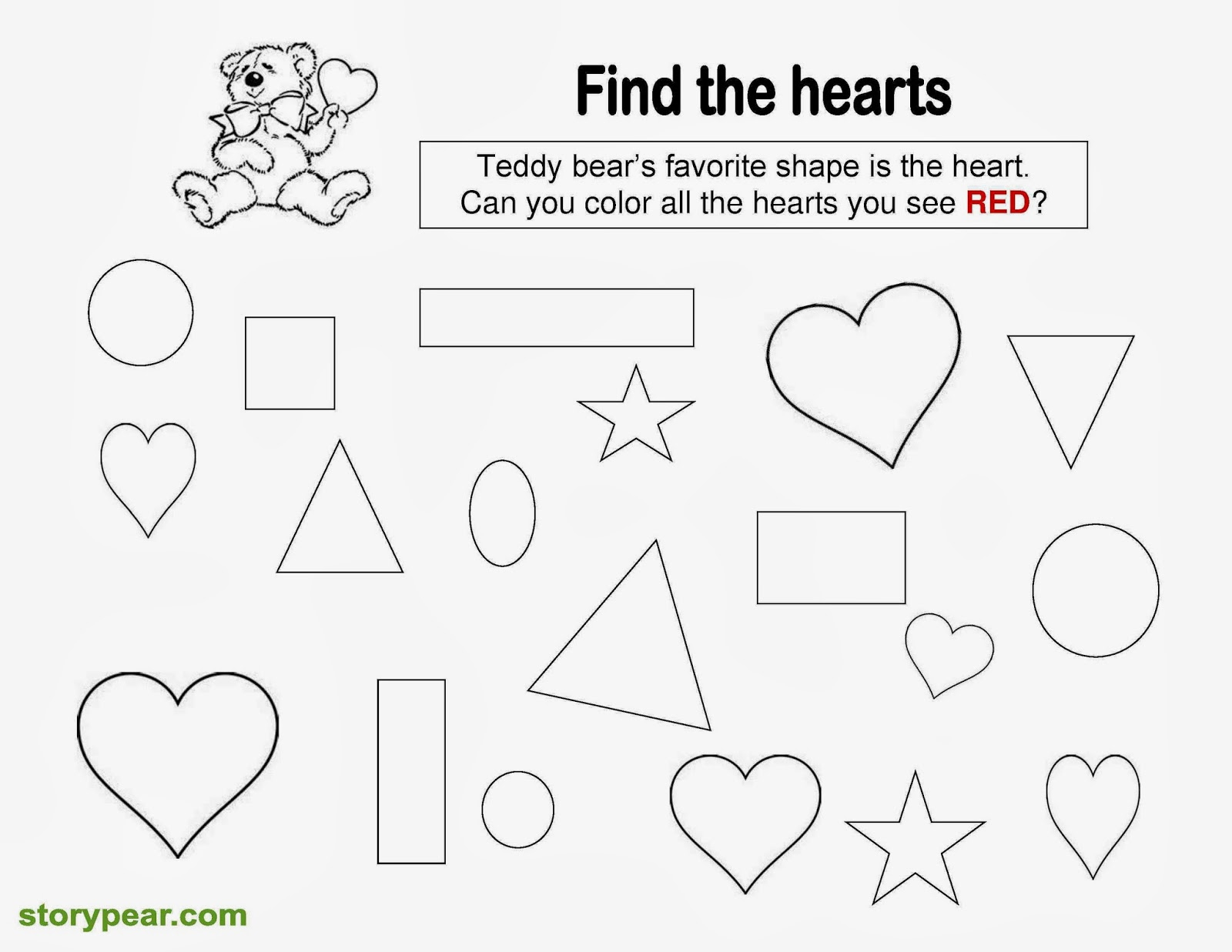 Preschool Worksheets Colors And Shapes Kids Activities