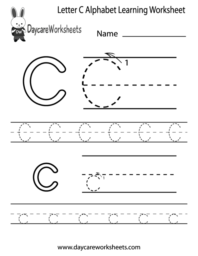 Preschoolers Can Color In The Letter C And Then Trace It