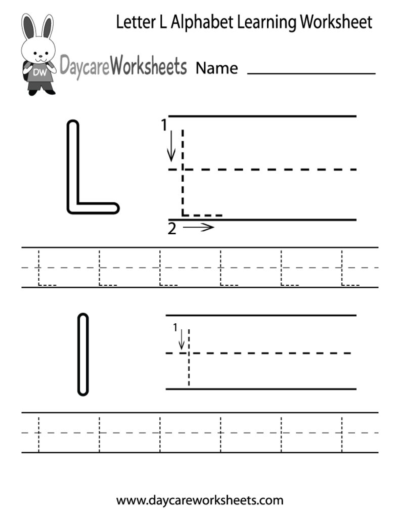 Preschoolers Can Color In The Letter L And Then Trace It With Regard To Letter L Tracing Worksheet