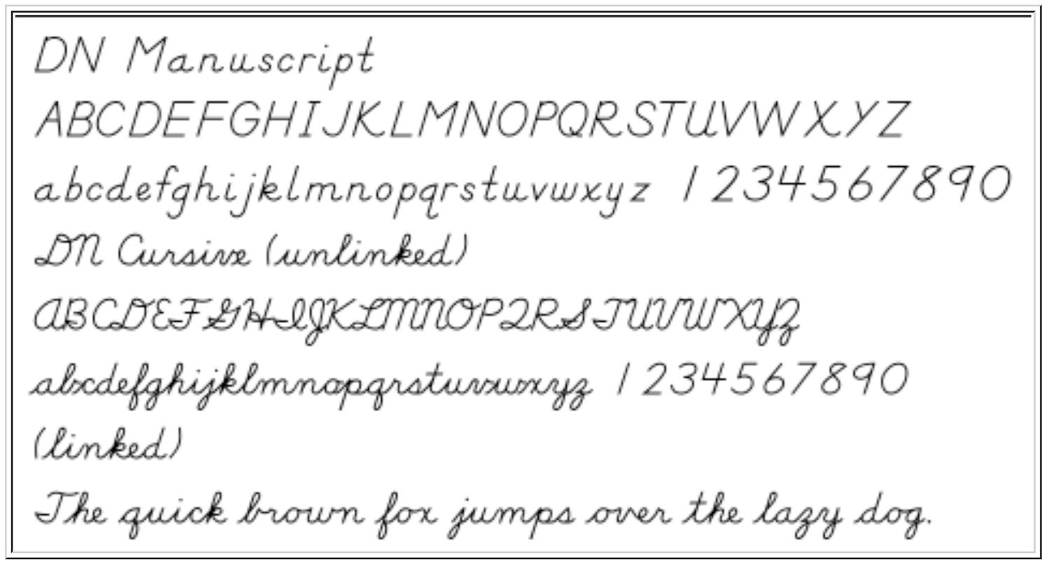 Cursive Alphabet Font | AlphabetWorksheetsFree.com